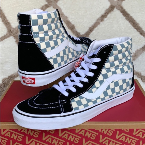 VANS Sk8-Hi REISSUE CHECKERBOARD BLK/Citadel Men’s - Picture 5 of 16